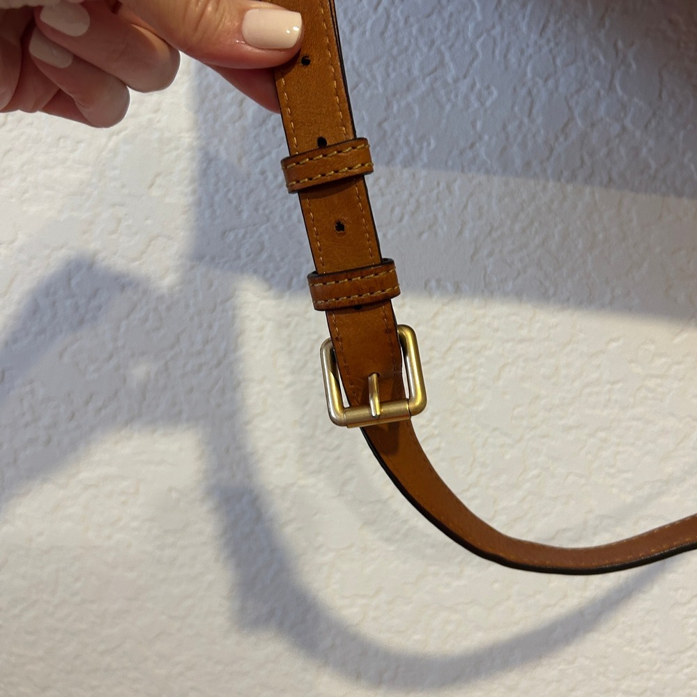 Dooney & Bourke Florentine Clayton Satchel Chestnut Leather Crossbody Handbag - Picture 7 of 16